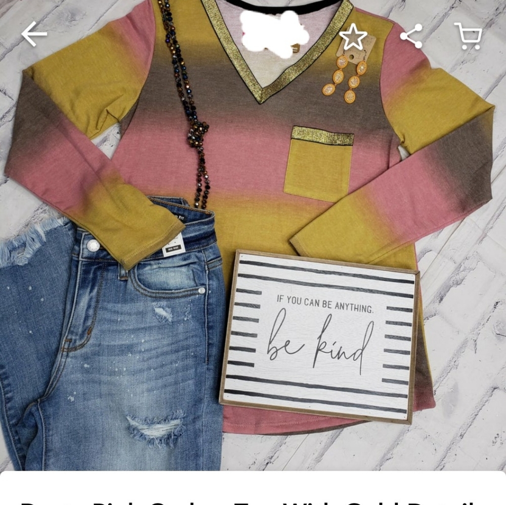Accented Ombre Blouse